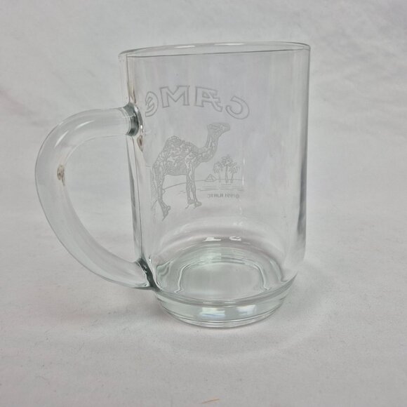Camel Cigarettes Clear Glass Coffee Mug Beer Cup 1991 VTG EXCELLENT CONDITION!!! - Picture 3 of 6